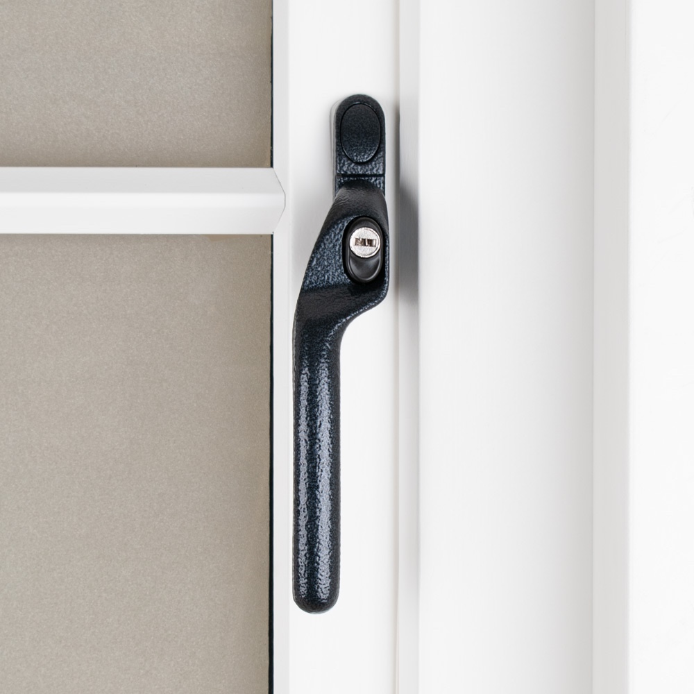 Timber Series Connoisseur MK2 Offset Locking Espag Window Handle - Antique Black (Left Hand)